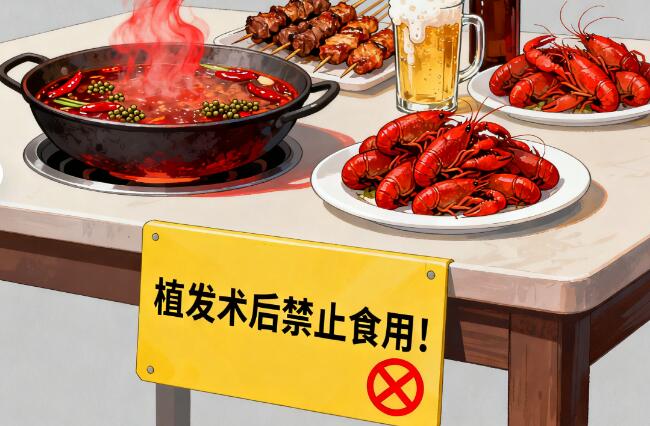 植发术后饮食禁忌全攻略:避开这些“雷区”,让毛囊健康生长!