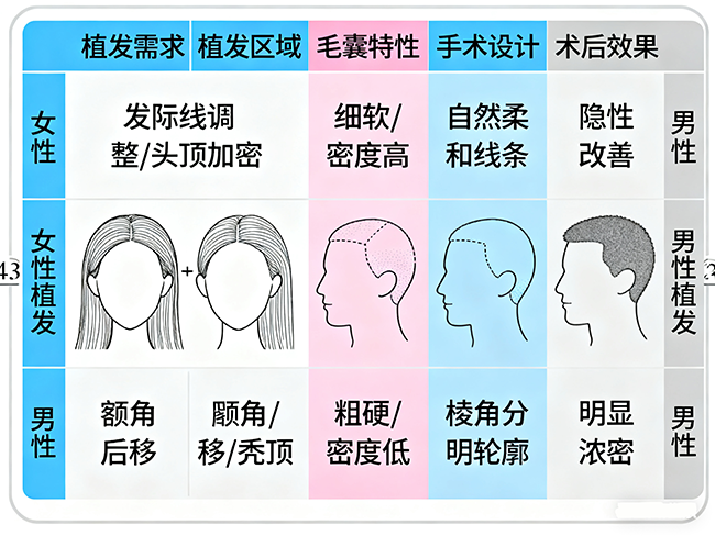 女性植发与男性植发有何不同?哪些人群更适合?