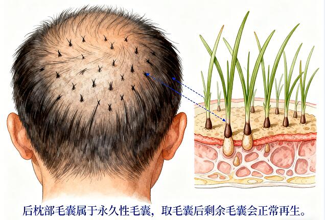 植发取毛囊后后枕部头发还会再生吗?真相与护理指南全解析