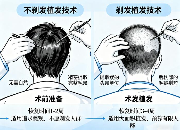 不剃发植发VS剃发植发：效果持久性差异大吗？真相来了！