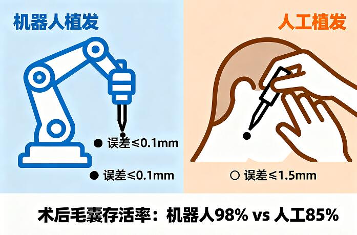 机器人植发VS人工操作：精准度大比拼，谁才是“发量救星”？