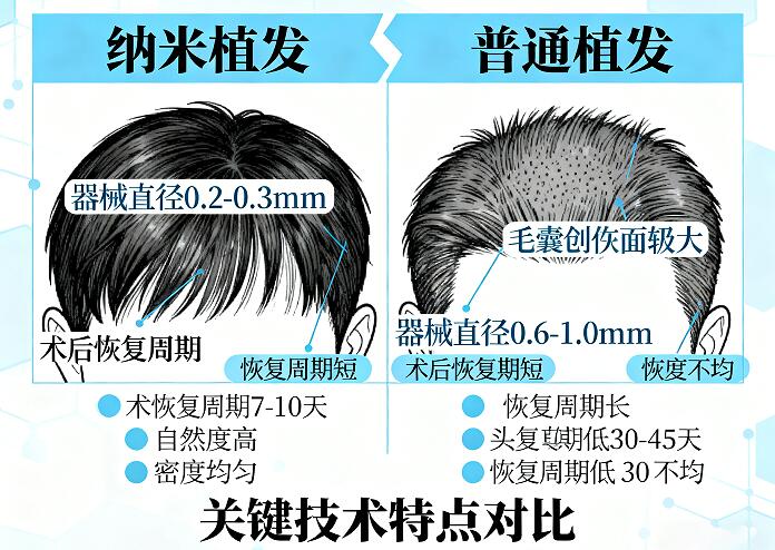 纳米植发VS普通植发：效果细腻度差距有多大？真相来了！