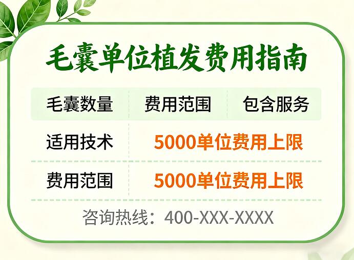 植发价格大揭秘！500至5000毛囊费用全解析