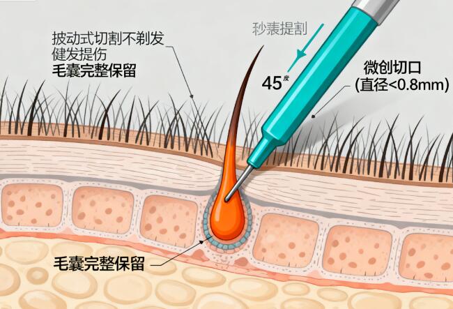 摆动式切割不剃发植发:损伤率低至3%的革命性突破