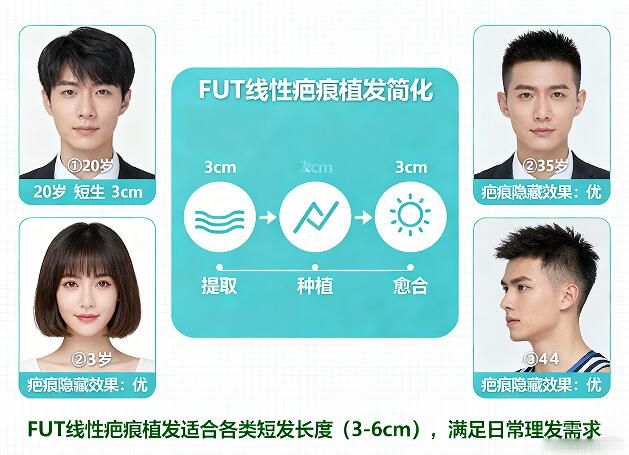 FUT线性疤痕植发：短发人群的“禁忌”与适配方案