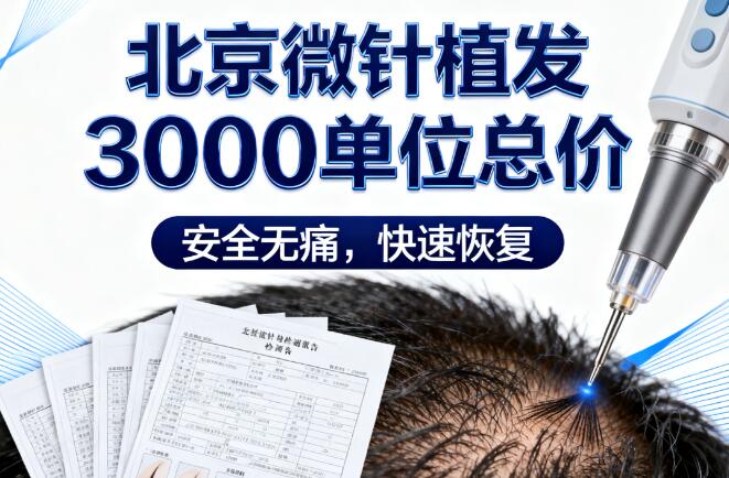 北京微针植发3000单位总价解析：技术、机构与性价比全攻略
