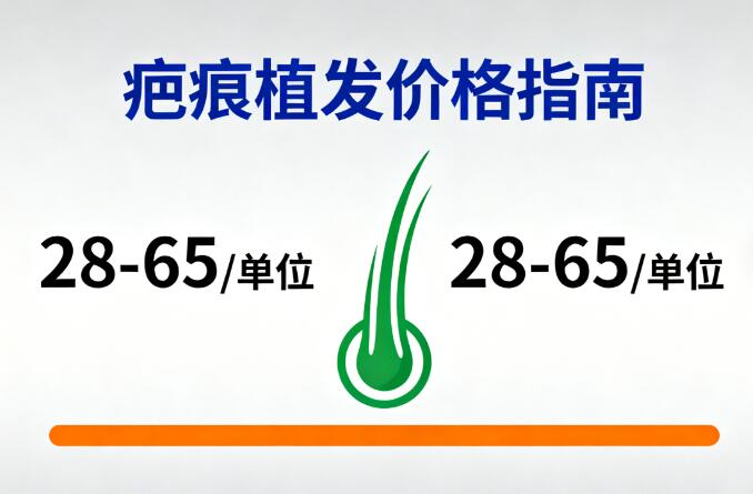 疤痕植发28-65元/单位价格差异大揭秘:这5个因素决定你的植发成本!