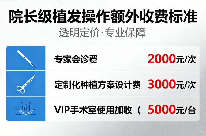 院长级植发操作额外收费标准全解析:1万到数万元背后的价值逻辑
