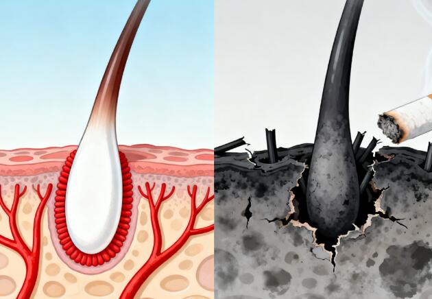 吸烟对移植毛囊存活的致命危害:科学解析+3大核心风险