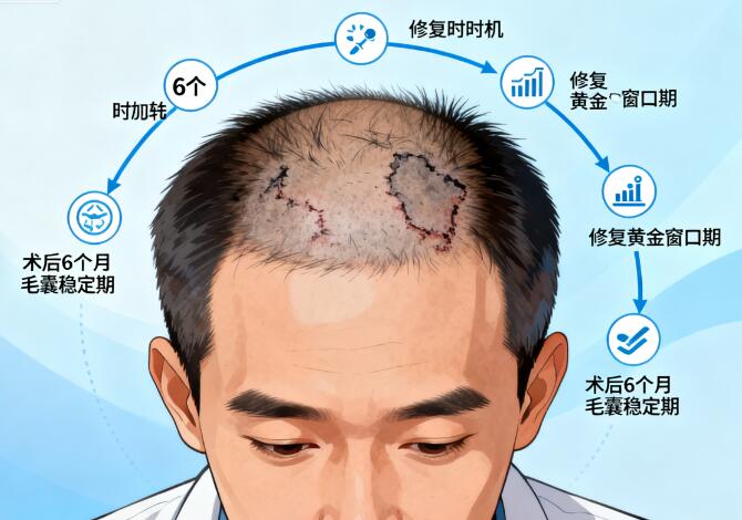 植发失败后6个月修复，真的是黄金时机吗？