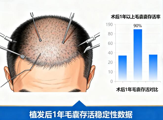 植发后1年毛囊存活稳定性:科学揭秘与长效守护指南