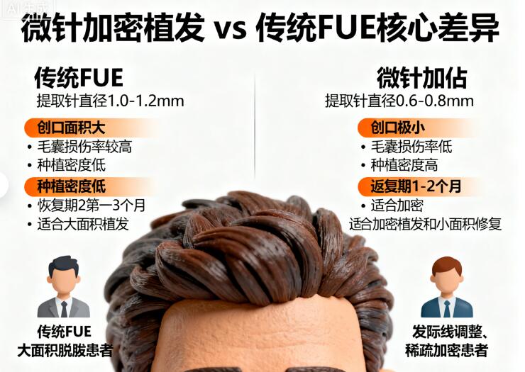 微针加密植发VS传统FUE:一场关于自然与效率的终极对决