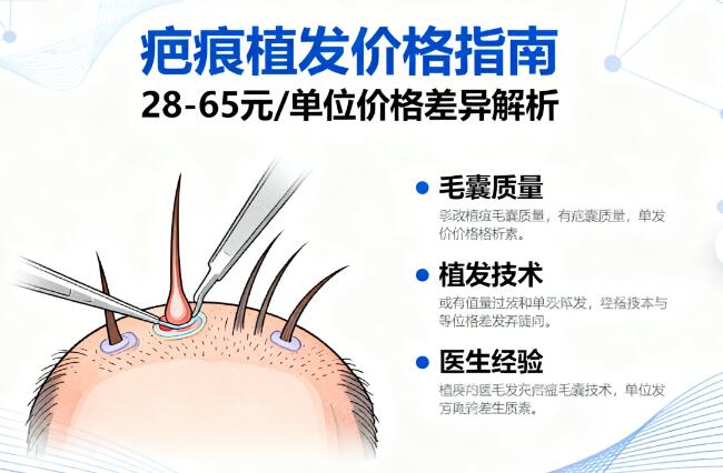 疤痕植发28-65元/单位:价格差异背后的技术博弈与选择指南