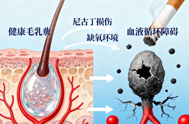 吸烟对移植毛囊存活的危害：一场悄无声息的“毛囊杀手”行动