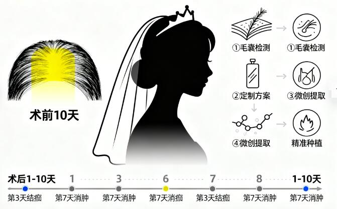 新娘术前10天植发:时间紧迫下的美丽蜕变可行吗?