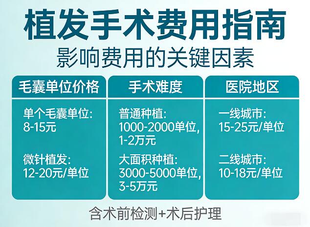 植发手术费用大概是多少?