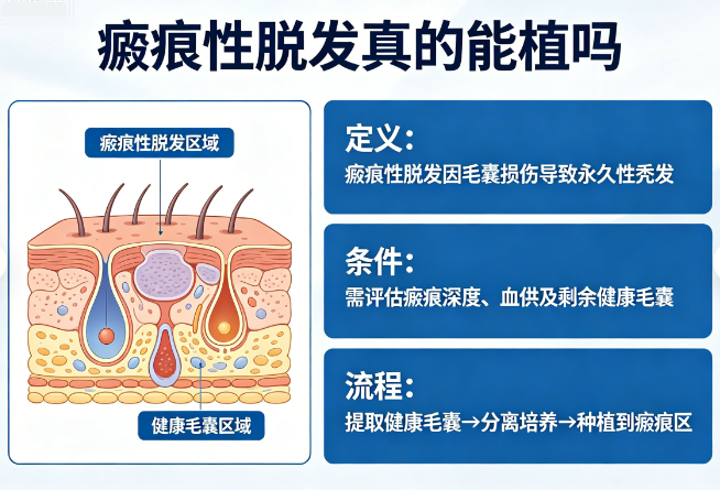 瘢痕性脱发真的能植吗?烧伤/外伤后头皮疤痕种植的成功率与局限深度解析