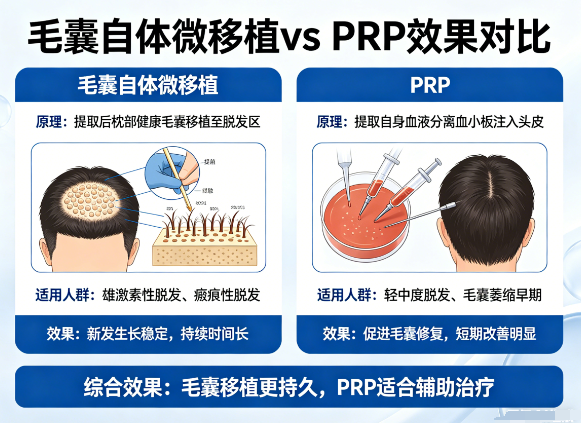 不想做手术的脱发者:毛囊自体微移植与PRP效果深度对比与选择指南