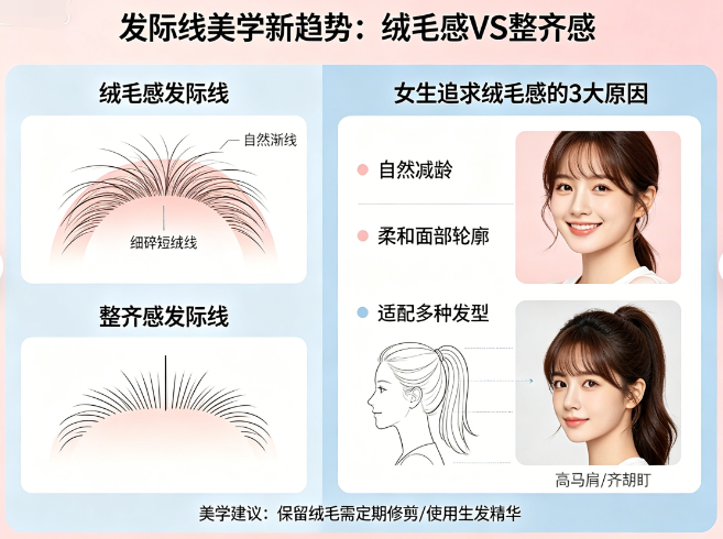 发际线美学新趋势：为什么现在女生都追求“绒毛感”而不是“整齐”？