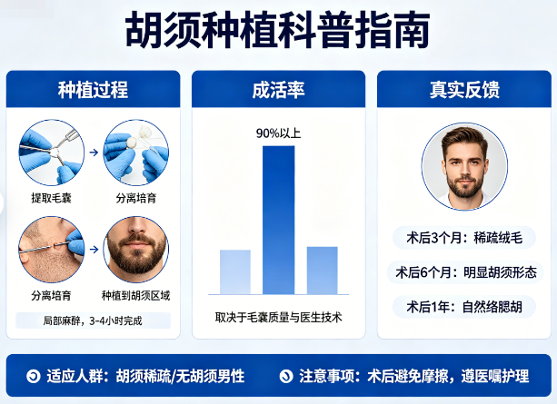 胡须种植真的能长出络腮胡吗?过程、成活率和真实反馈