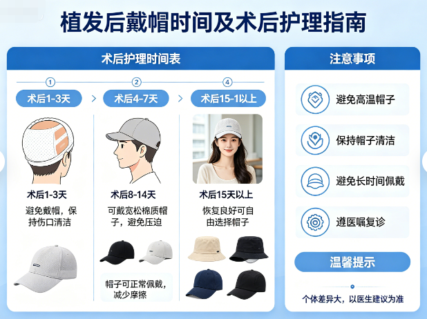 植发后多久可以戴帽子?术后护理时间表及注意事项