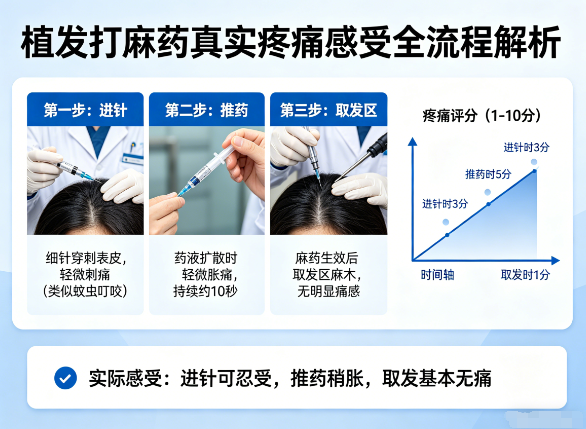 植发打麻药疼不疼？从进针到取发区的真实疼痛感受