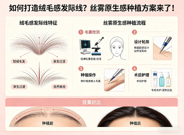如何打造绒毛感发际线？丝雾原生感种植方案来了！