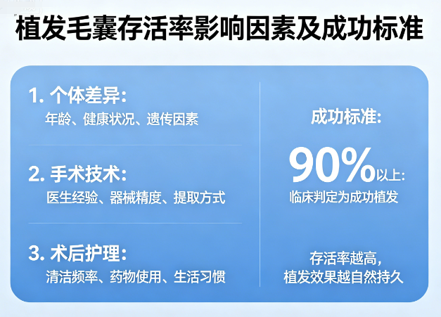 植发毛囊存活率受什么影响？90%以上算成功吗？