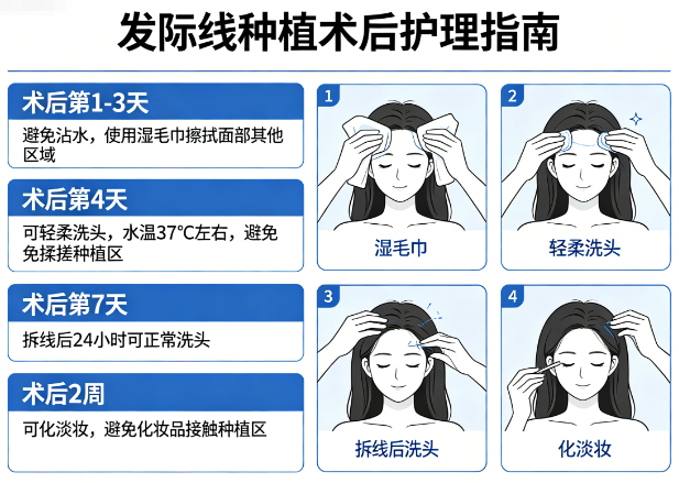 发际线种植后多久可以洗头化妆？术后护理必须知道！