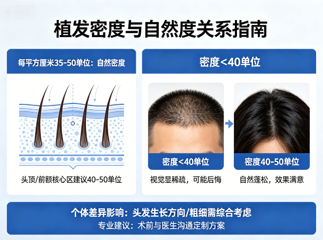 植发密度每平方厘米多少才自然？低于 40 单位会后悔吗？