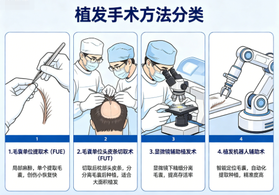 植发有几种手术方法