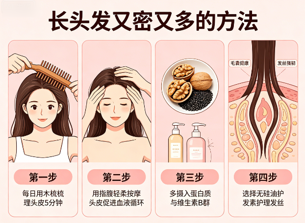 怎么样长头发又密又多