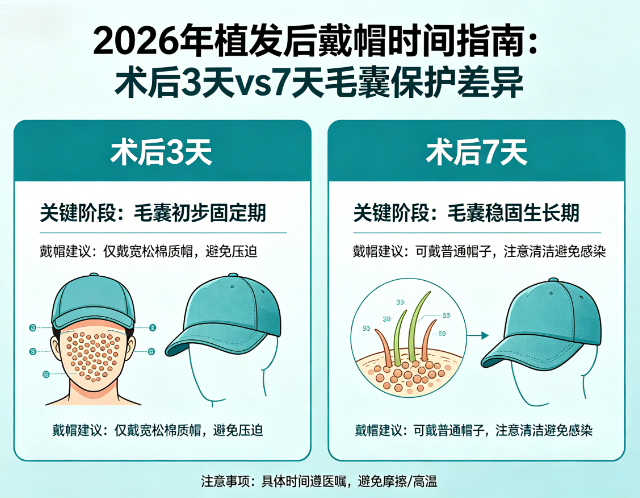 2026年植发后多久可以戴帽子?术后3天vs7天的毛囊保护差异