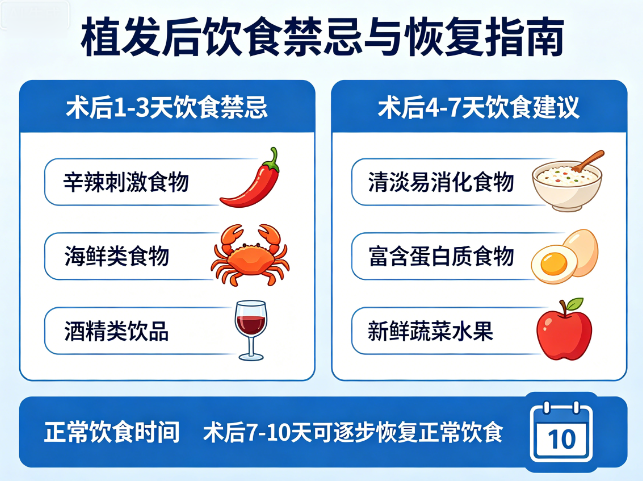 植发后饮食禁忌 多久可以吃正常食物