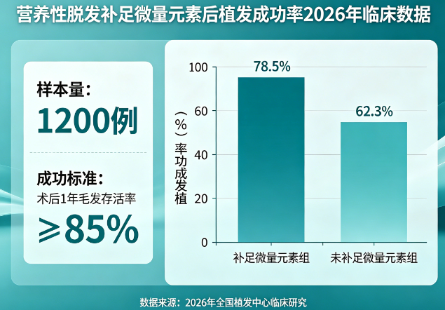 营养性脱发补足微量元素后植发成功率2026年临床数据