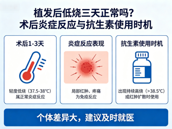 植发后低烧三天正常吗？术后炎症反应与抗生素使用时机