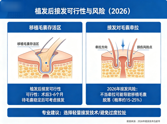 植发后可以接发吗?2026年接发对移植毛囊牵拉损伤的风险