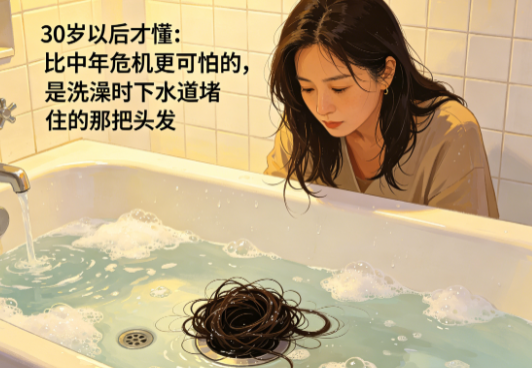30岁以后才懂:比中年危机更可怕的,是洗澡时下水道堵住的那把头发