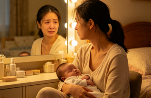 产后妈妈的自救:喂奶没哭、熬夜没哭,照镜子看到发缝时哭了