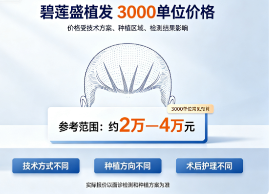 碧莲盛植发3000单位价格！