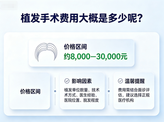 植发手术费用大概是多少呢？