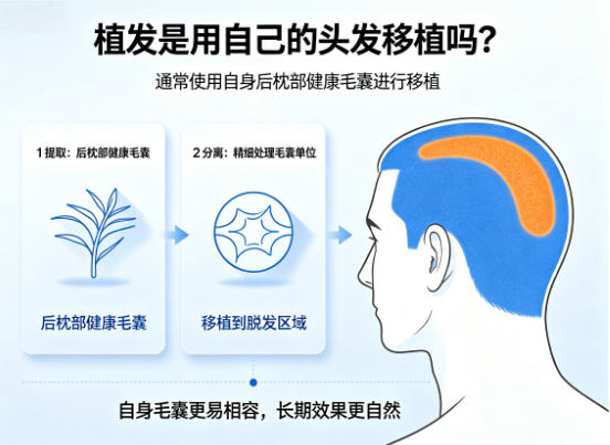 植发是用自己的头发移植吗