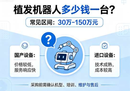 植发机器人市场全解析:主流产品、费用与效果一览