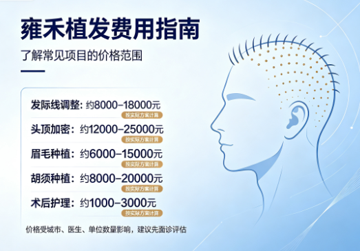 雍禾植毛发价格