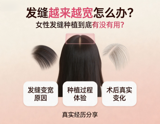 发缝越来越宽怎么办?女性发缝种植到底有没有用?真实经历分享
